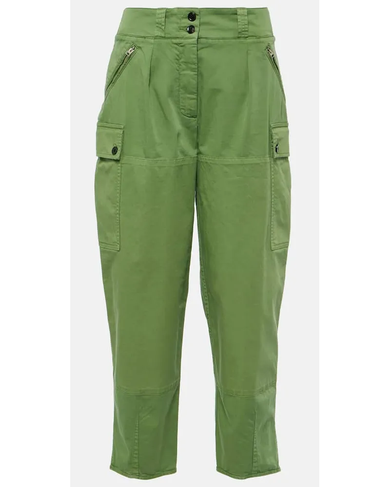Tom Ford Pantaloni cargo in twill di cotone Verde