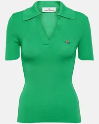 Vivienne Westwood Polo Marina in maglia a coste di cotone Verde