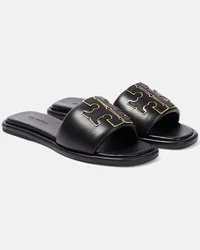 Tory Burch Sandali Double T in pelle Nero