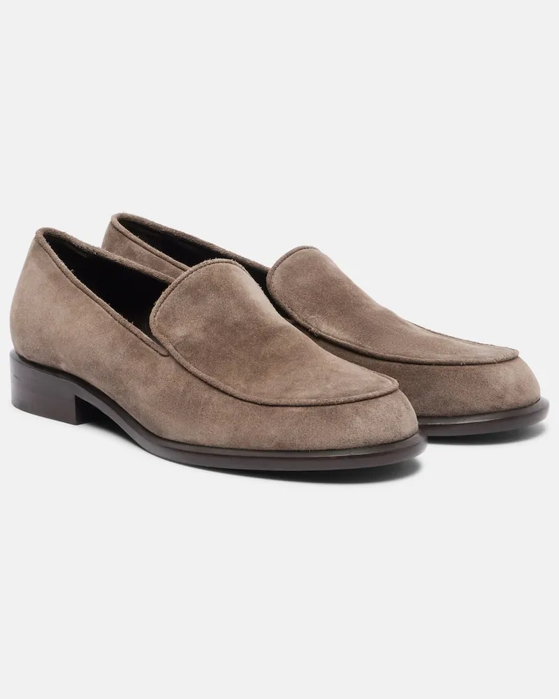 KHAITE Mocassini Miles in suede Marrone