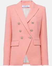 Veronica Beard Blazer doppiopetto Miller in cotone Rosa