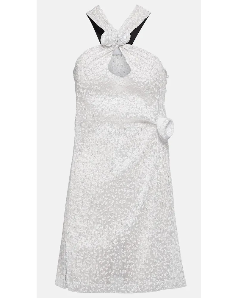 COPERNI Miniabito con scollo allâamericana Argento