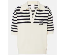 Givenchy Polo 4G a righe Bianco