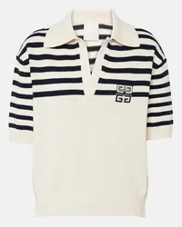 Givenchy Polo 4G a righe Bianco