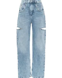 Maison Margiela Jeans a vita alta con cut-out Blu