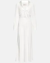 RIXO Bridal - Abito midi Jodie in seta Bianco