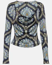 Etro Top in jersey Blu