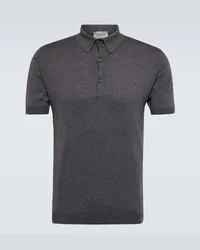 John Smedley Polo Adrian in cotone Grigio