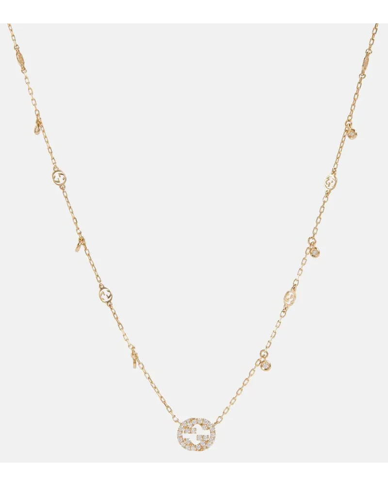 Gucci Collana GG in oro 18kt con diamanti Oro