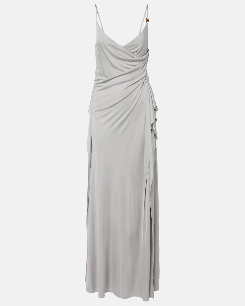 Versace Abito da cocktail Medusa in jersey Grigio