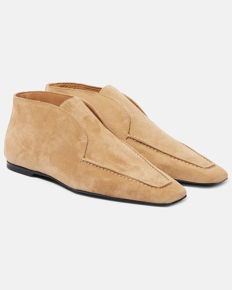 Totême Stivaletti Desert in suede Beige