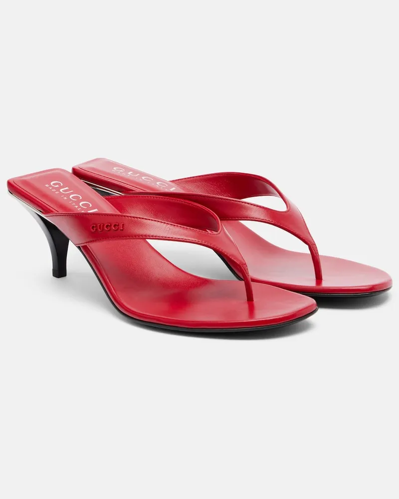 Gucci Sandali infradito Neo 55 in pelle Rosso