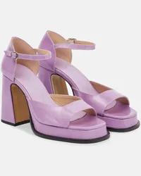 SOULIERS MARTINEZ Sandali con plateau Nova Marfa in pelle Viola