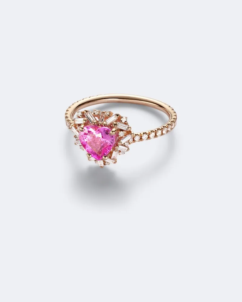 Suzanne Kalan Anello in oro rosa 18kt con zaffiro e diamanti Oro
