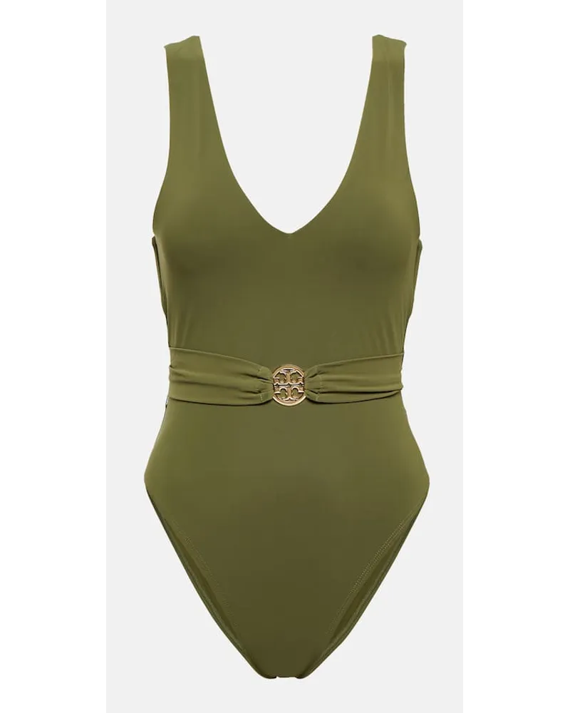 Tory Burch Costume intero Miller con cintura Verde