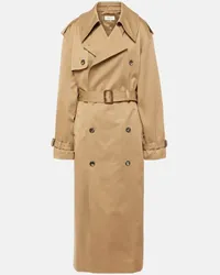 Saint Laurent Trench in gabardine di cotone Beige