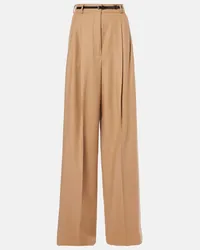 SPORTMAX Pantaloni a gamba larga Kiens12 in misto lana Beige