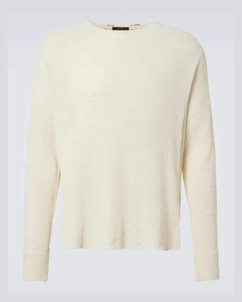RRL Pullover in cotone a nido d’ape Bianco