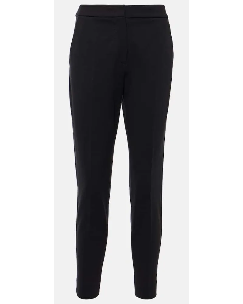 Max Mara Pantaloni cropped in jersey Nero