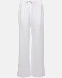 The Row Pantaloni a gamba larga Jugi in cotone Bianco