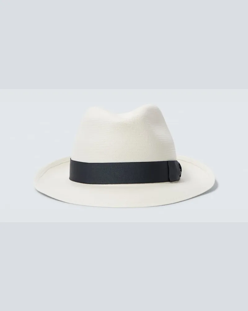 Borsalino Cappello Panama in paglia Bianco