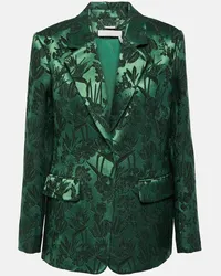 Chloé Chloé Blazer in jacquard di seta e lana Verde