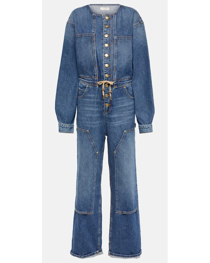Ulla Johnson Jumpsuit Stevie in denim a gamba larga Blu
