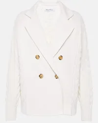 Max Mara Cardigan Micio in lana e cashmere Bianco