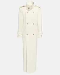 Saint Laurent Cappotto oversize in lana Bianco