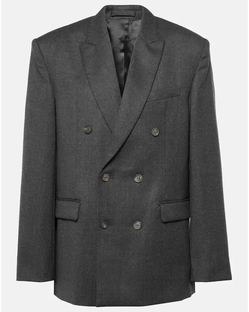WARDROBE.NYC Blazer doppiopetto in lana Grigio