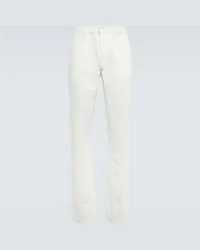 Gabriela Hearst Jeans slim Anthony a vita media Bianco