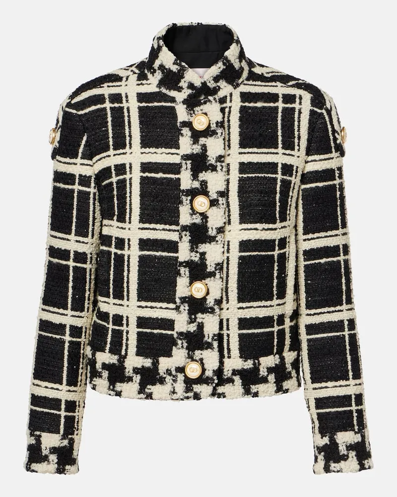 Valentino Garavani Giacca Mossi in tweed di misto lana Nero