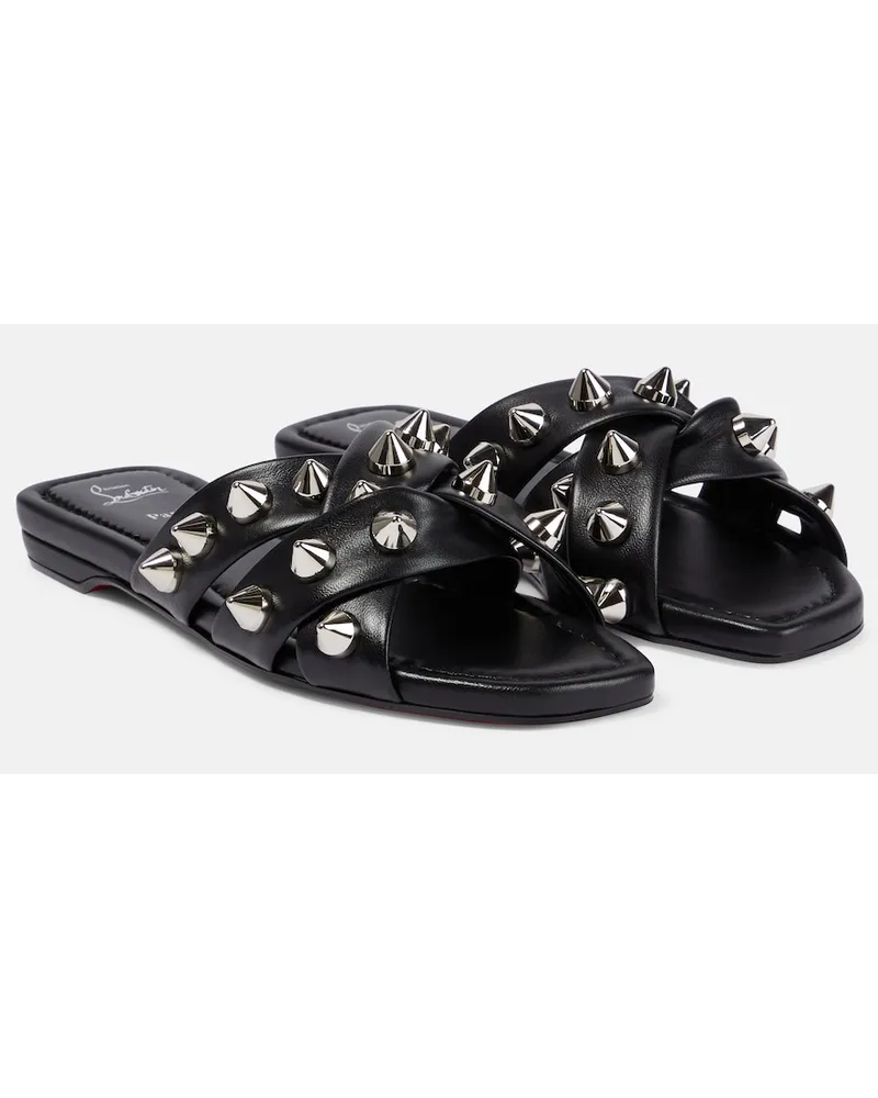 Christian Louboutin Sandali Miss Spike Club in pelle Nero