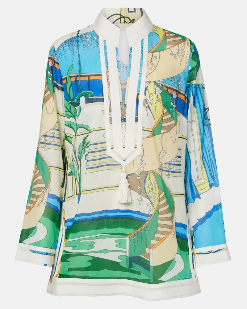 Tory Burch Tunica in voile di cotone Multicolore
