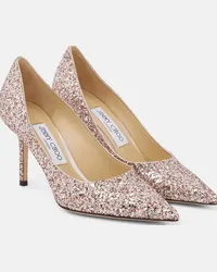 Jimmy Choo Pumps Love 85 con glitter Rosa