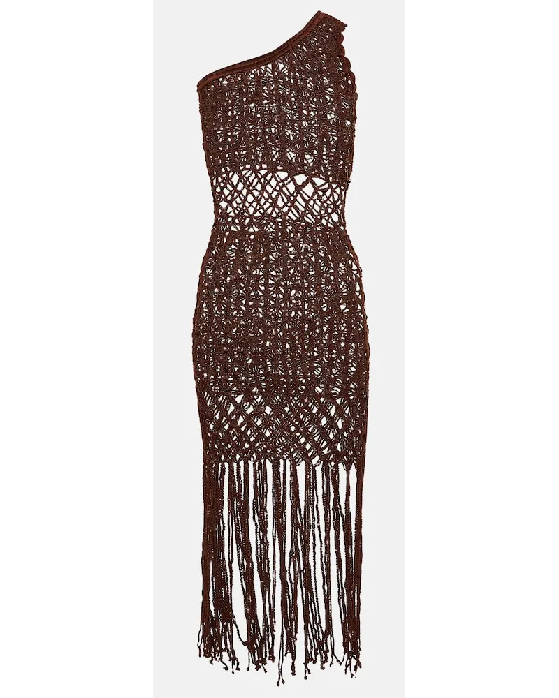 Anna Kosturova Miniabito in crochet Marrone
