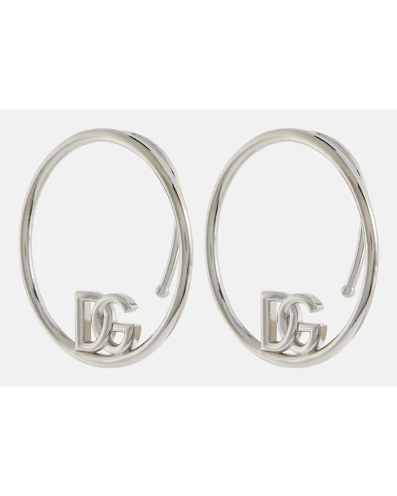 Dolce & Gabbana Orecchini ear cuff con logo Argento