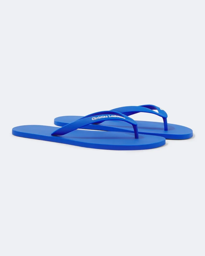 Christian Louboutin Sandali infradito con logo Blu