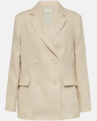 Max Mara Blazer doppiopetto Laura in lino Beige