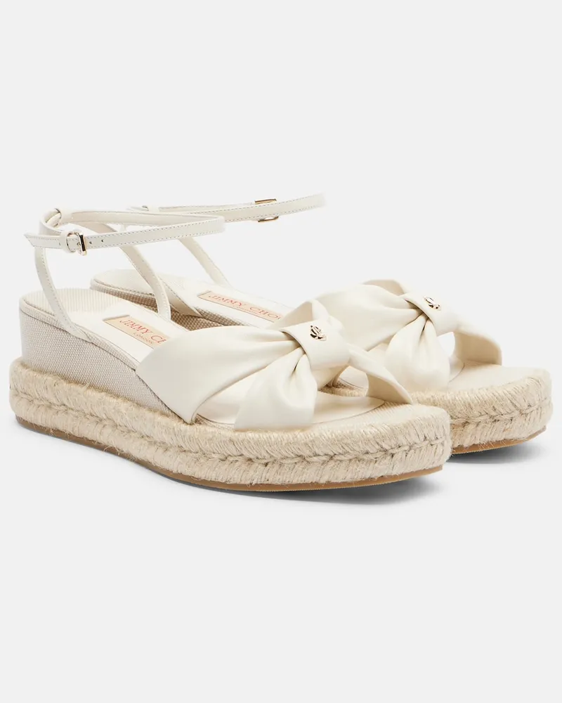 Jimmy Choo Sandali espadrillas Aella in pelle Bianco