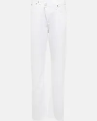 AGOLDE Jeans regular Criss Cross a vita alta Bianco