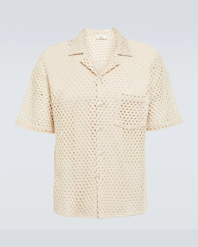 COMMAS Camicia in misto cotone Bianco