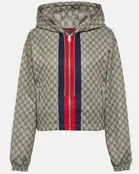 Gucci Giacca tecnica GG Web Stripe in jersey Multicolore