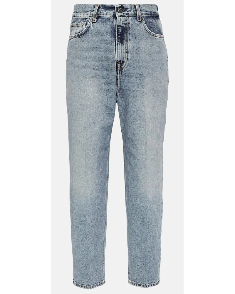 Totême Jeans tapered a vita media Blu