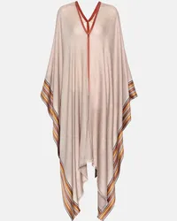 Loro Piana Poncho in seta e cashmere Beige