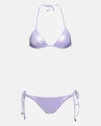 ATTICO Bikini metallizzato Viola