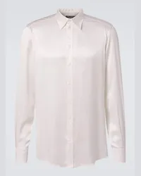 Dolce & Gabbana Camicia in raso di seta Bianco