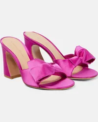 Gianvito Rossi Mules Rosie in raso Rosa