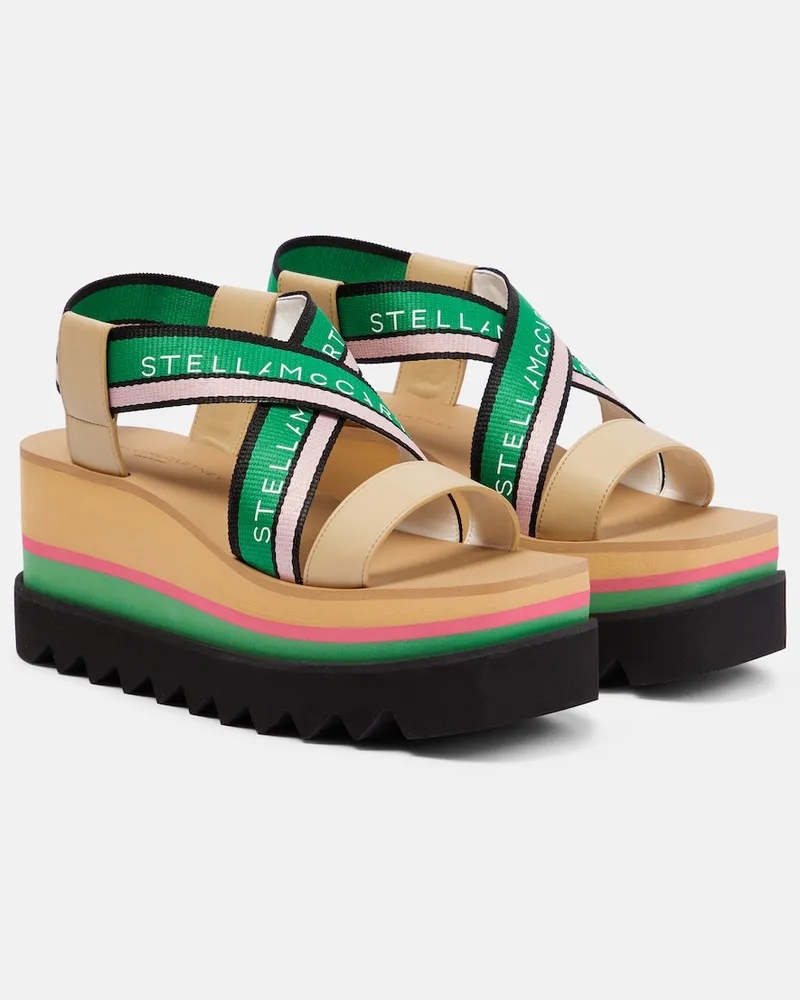 Stella McCartney Sandali Sneak-Elyse con plateau Multicolore