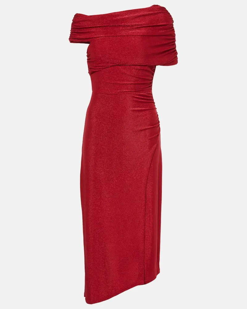 Diane von Furstenberg Abito midi Agustin con lamÃ Rosso